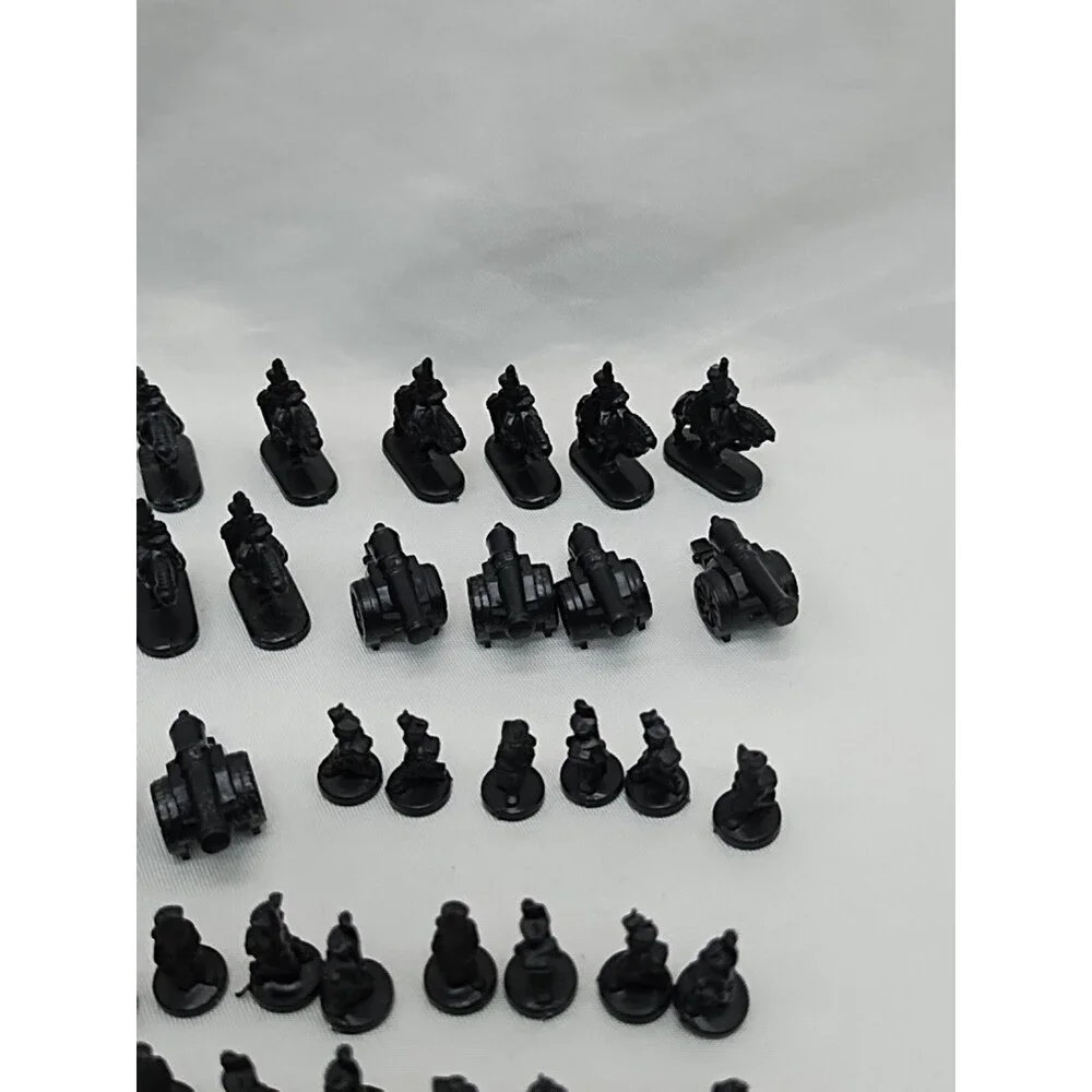 Set Of (60) 1993 Risk Black Board Game Player Pieces